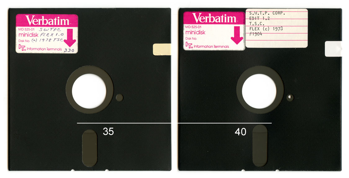 Verbatim 5.25 minidisk tracks 1978